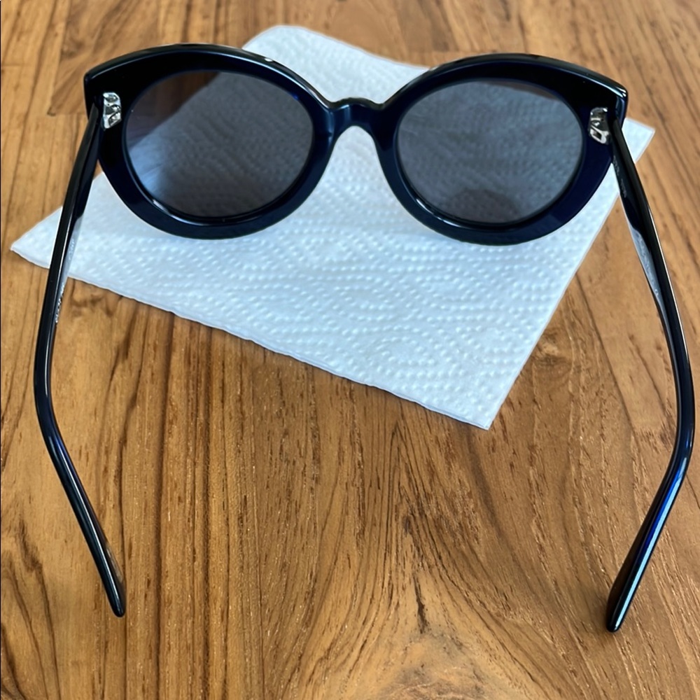 See Navy Blue Cat-Eye Sunglasses View 4